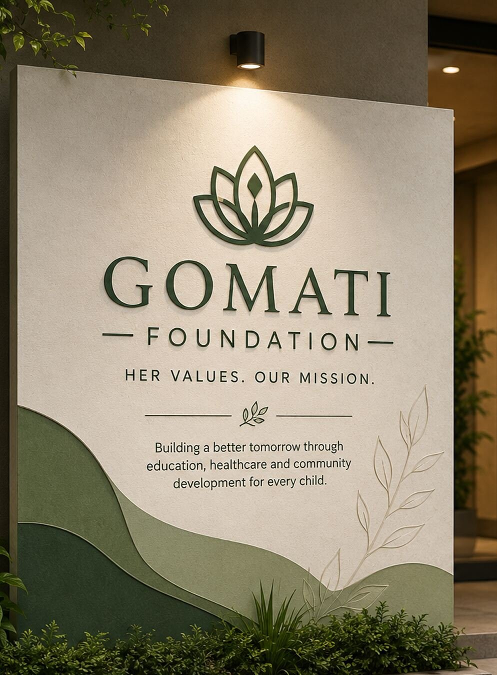 Gomati Mission Plaque